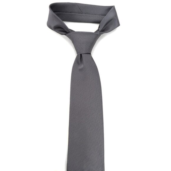 Neck Tie - Men's - Gray / Silver- Micro Mini Dot Pattern - NWT - Picture 4 of 7